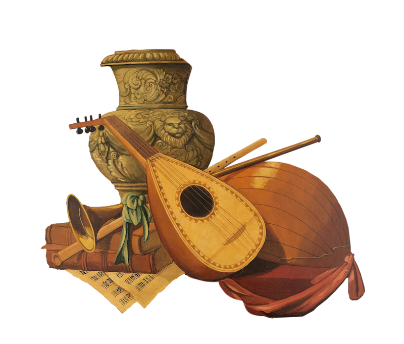 A lute and vanitas still-life